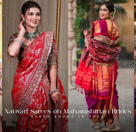 Nauvari-Sarees-on-Maharashtrian-Brides