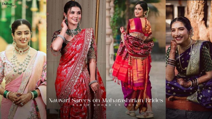 Nauvari-Sarees-on-Maharashtrian-Brides