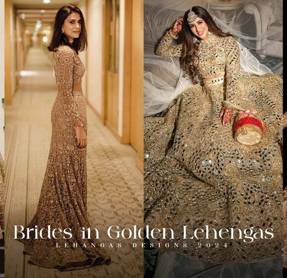 Real-Brides-Radiating-in-Golden-Lehengas